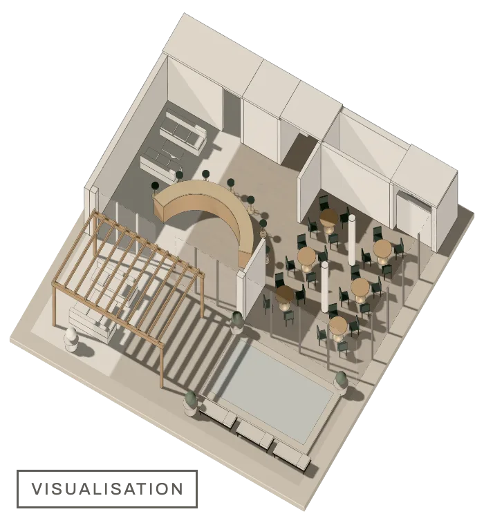 Espace idéal, visualisation — étude de lumière, 21 juin, 17:00
